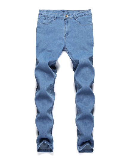 Casual Men's Stretch Denim Pants- Classic Fit