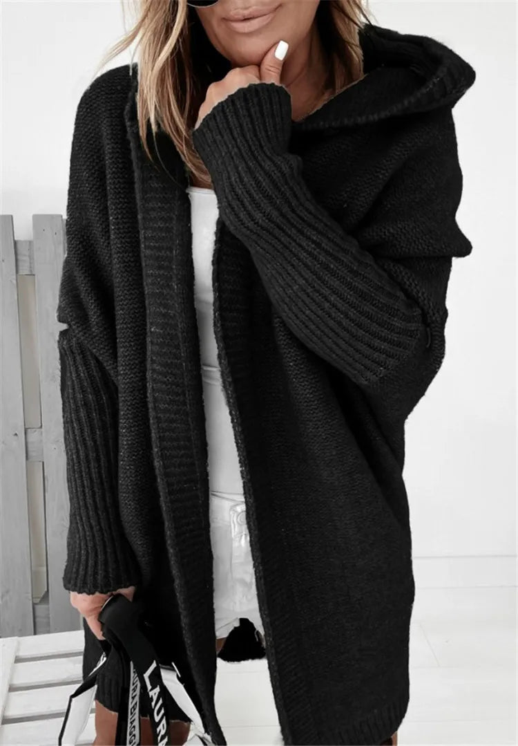 Oversized Knitted Batwing Cardigan  Coat